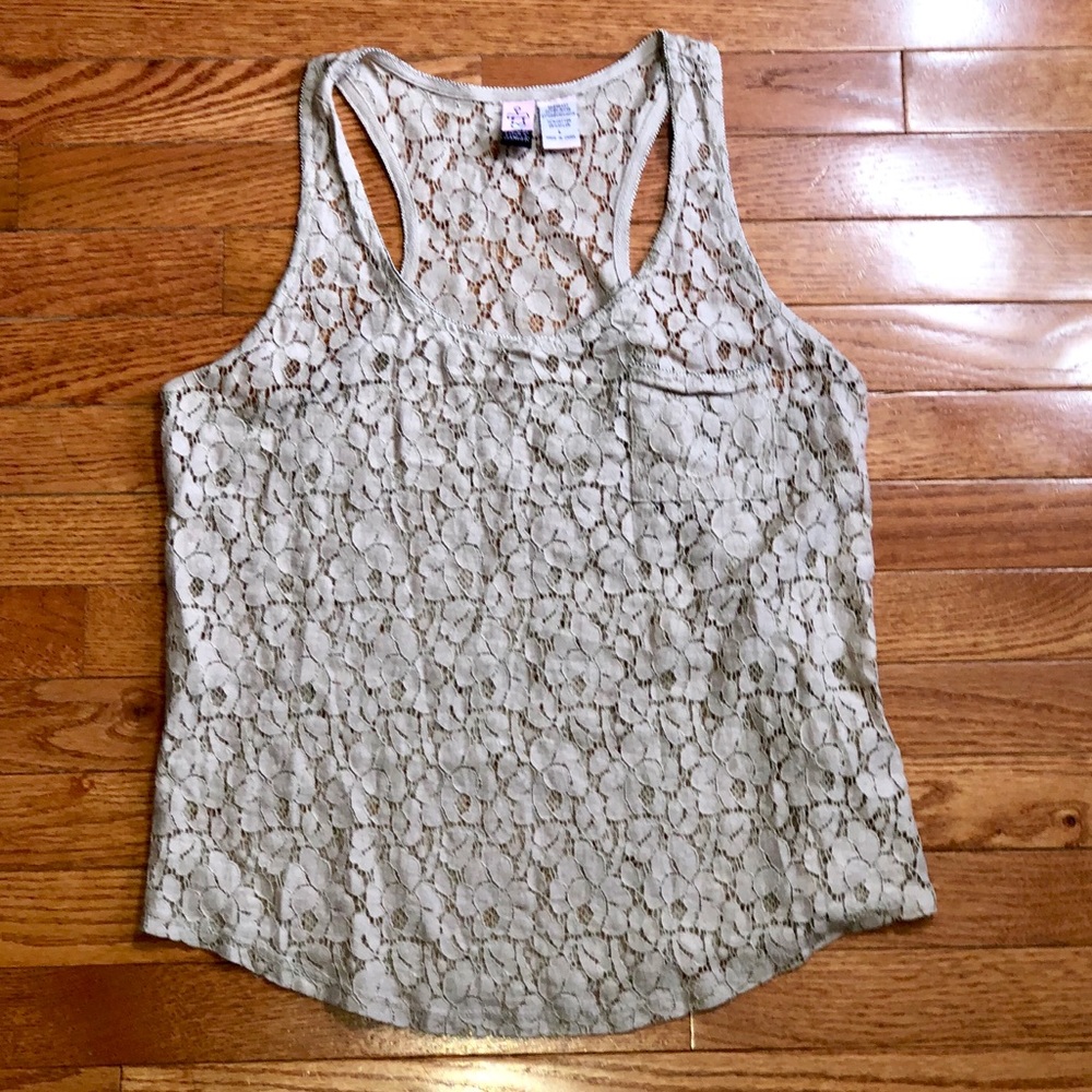 💕Beige Lace Tank Top💕